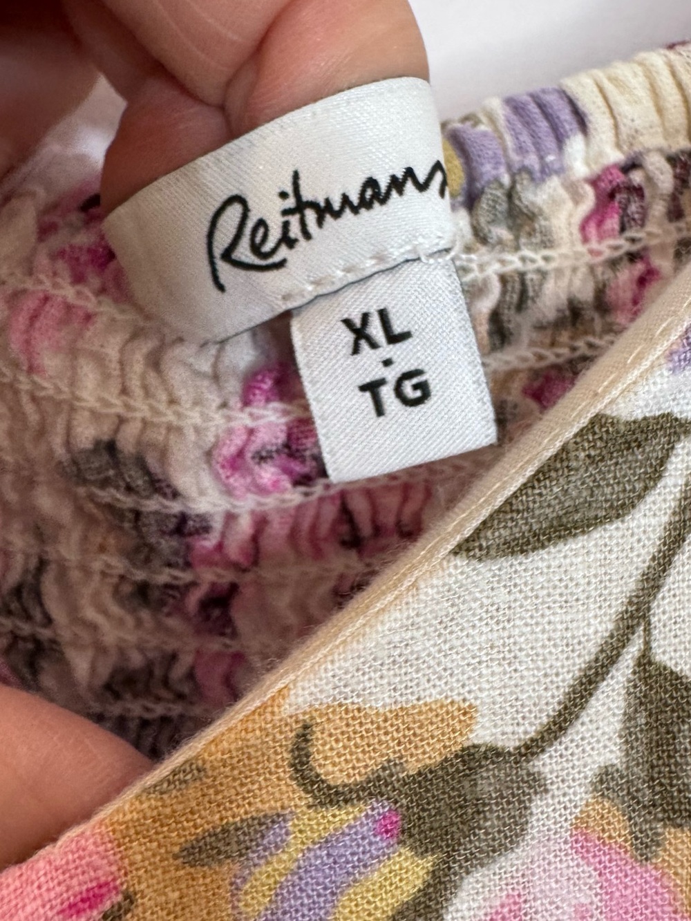 Reitman x The Birds Papaya Floral Puff linen blend Sleeve Dress size XL - Picture 8 of 11